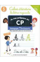 Je me prepare au cp - cahier d'ecriture : les lettres majuscules - pedagogie montessori / mieux appr