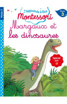 J'apprends a lire montessori - cp niveau 3  : margaux et les dinosaures