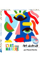 L'art à la manière art abstrait - collage et assemblage - boîte avec accessoires