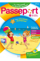 Passeport - de la moyenne a la grande section 4/5 ans - cahier de vacances 2024