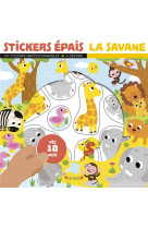 Stickers epais - les animaux de la savane