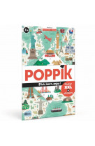 Poppik - tour du monde - 1 poster + 71 stickers repositionnables