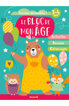 Le bloc de mon âge (3-4 ans) - jouons ensemble ! (ourson avec ballons) - activités, dessins, coloriages
