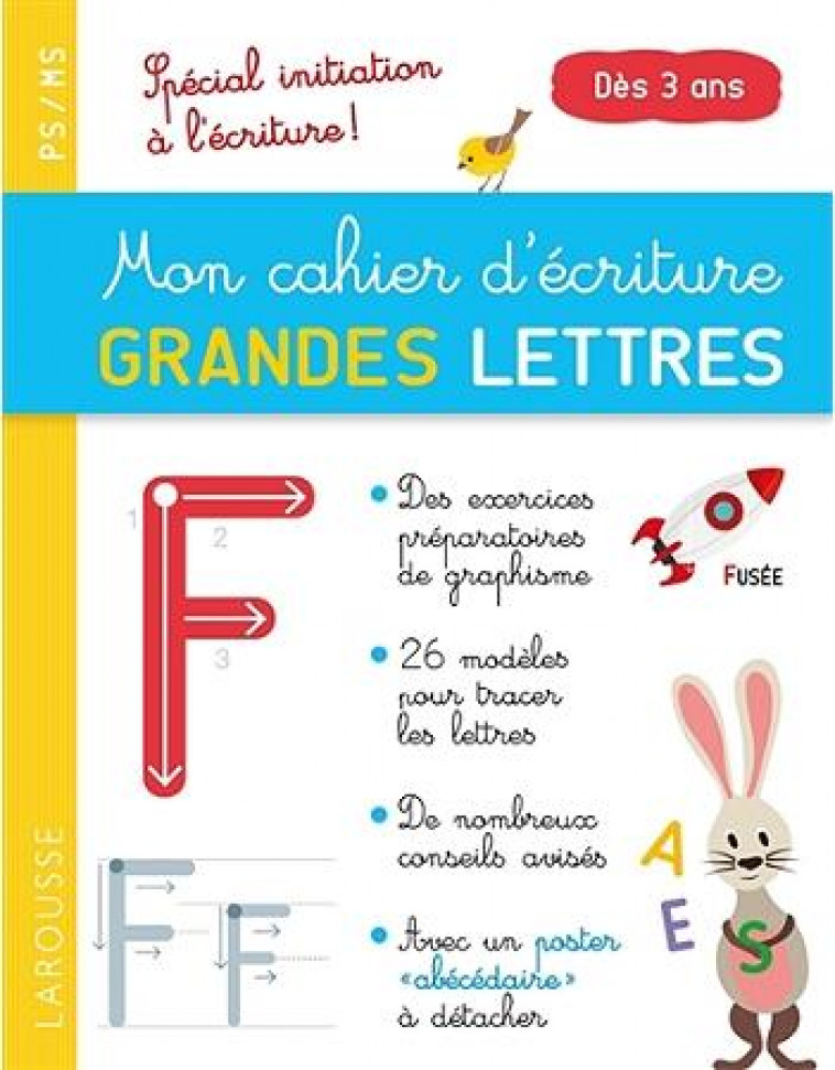 MON CAHIER D-ECRITURE GRANDES LETTRES DES 3 ANS - GAUDUEL CATHERINE - Larousse
