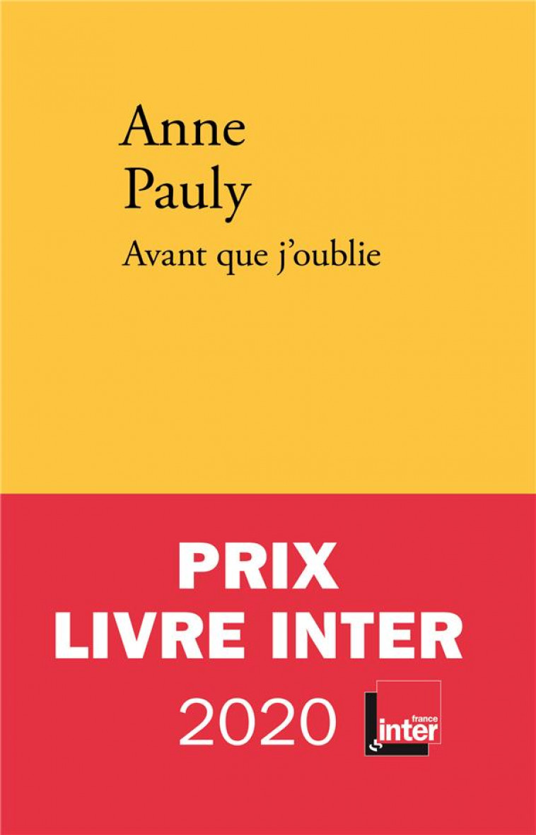 AVANT QUE J-OUBLIE - PAULY ANNE - VERDIER