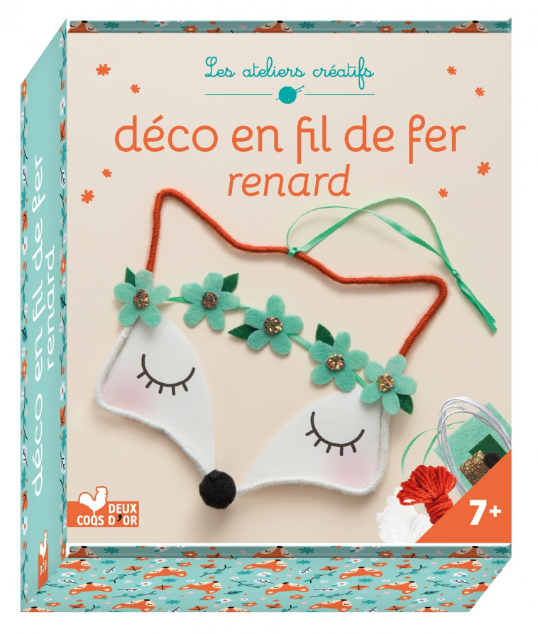 Déco en fil de fer renard - mini coffret avec accessoires - Amstramgram Amstramgram - DEUX COQS D OR