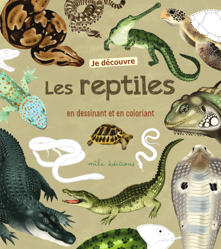 Je découvre les reptiles en dessinant et en coloriant - Rebecca Roméo, Anne Baudier - MILA
