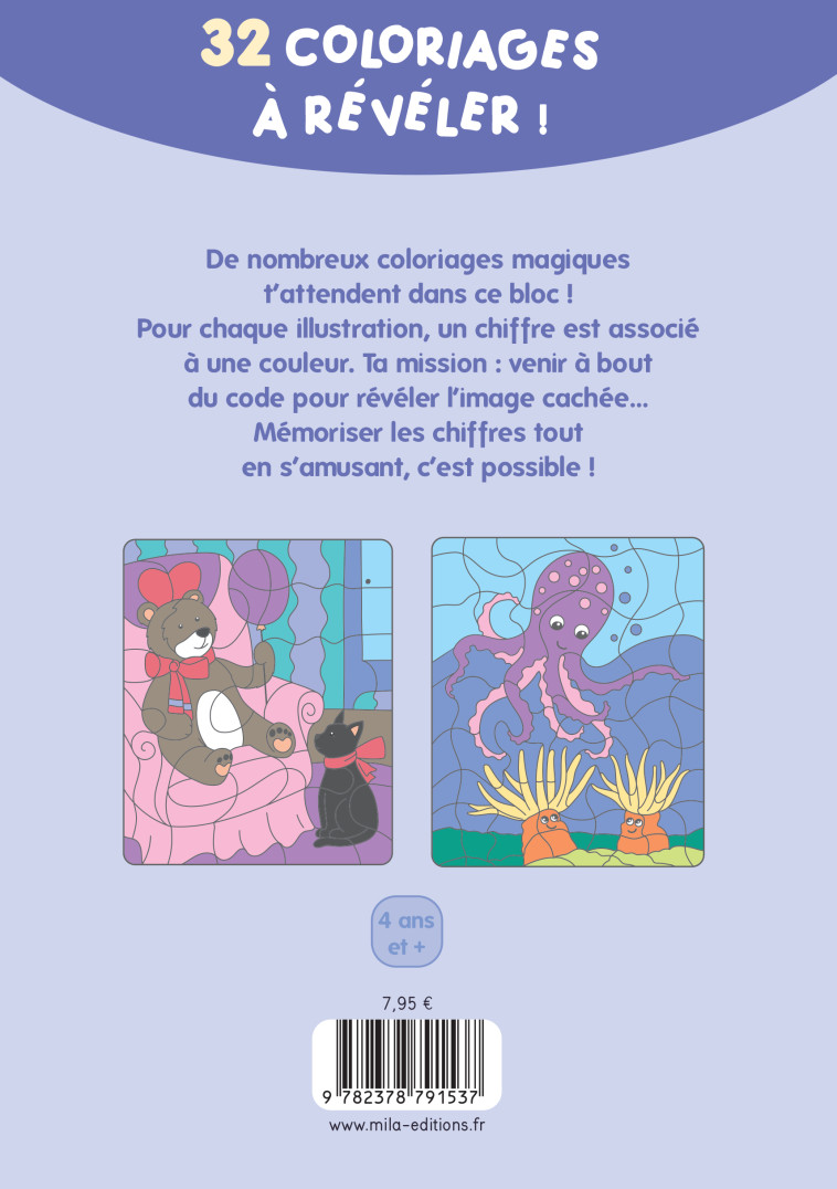 Mon bloc de coloriages magiques - Les chiffres -  Collectif - MILA