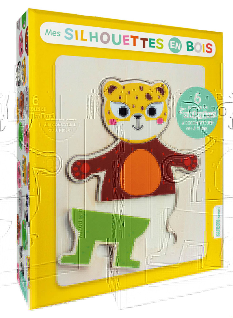 MES SILHOUETTES EN BOIS - LES DRÔLES DE Z'ANIMAUX À RECONSTITUER - Isabelle Jacqué - AUZOU