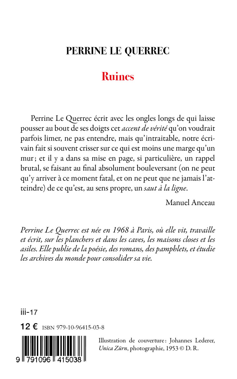 Ruines - Perrine LE QUERREC - TINBAD