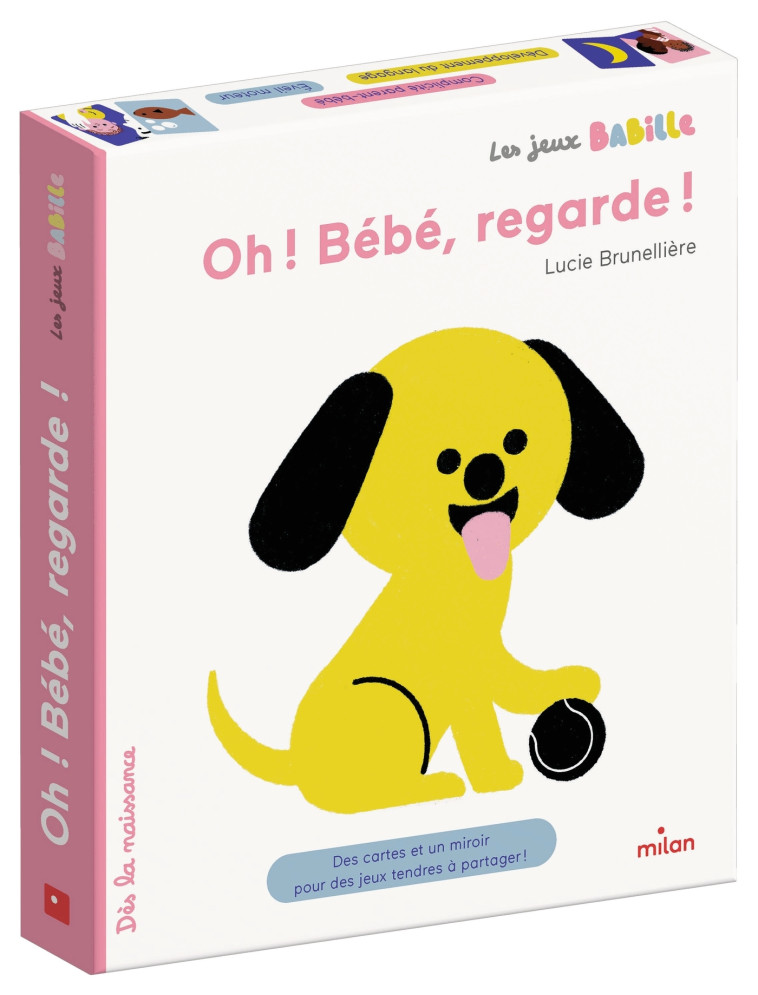 Oh ! Bébé, regarde ! Des cartes et un miroir pour des jeux tendres à partager. - Lucie Brunellière, Lucie Brunellière - MILAN