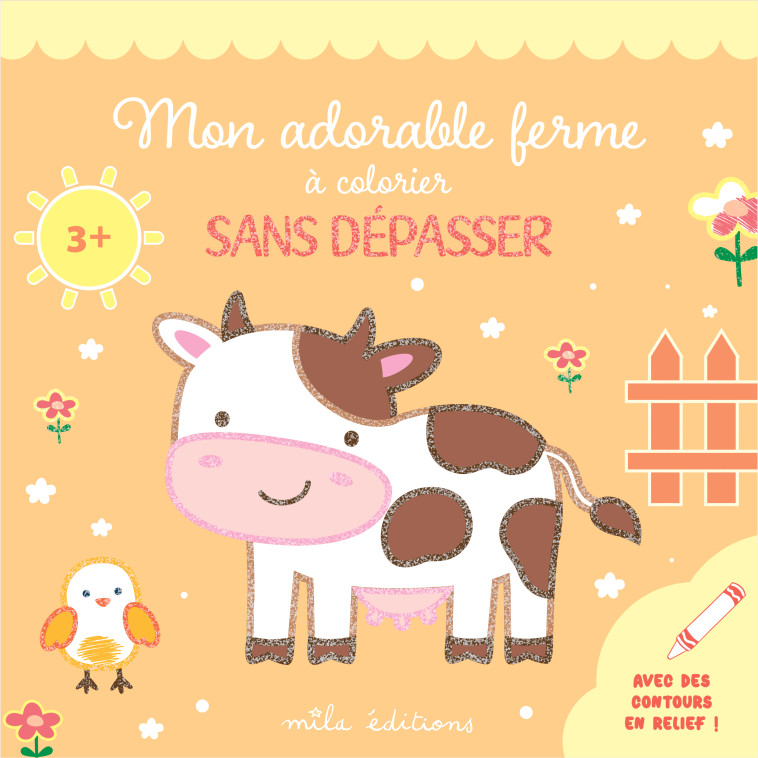 Mon adorable ferme à colorier sans dépasser -  Collectif - MILA
