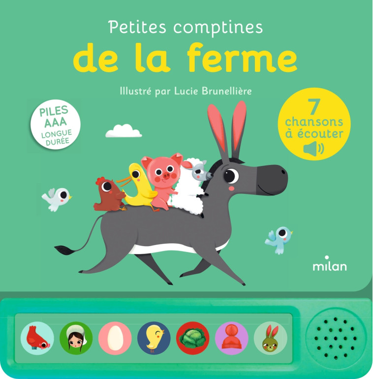 Petites comptines de la ferme - Lucie Brunellière - MILAN