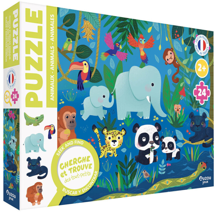 Puzzle cherche et trouve des tout-petits - les animaux -  - AUZOU