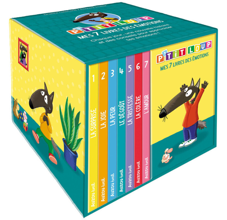 Bibliothèque P'tit Loup - "Mes 7 livres des émotions" - Orianne Lallemand, Éléonore THUILLIER, Éléonore THUILLIER - AUZOU